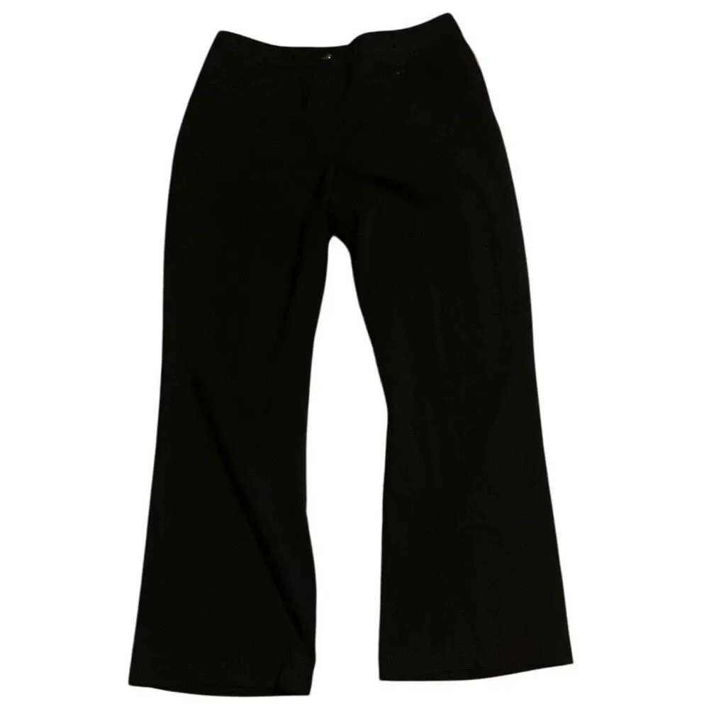 St. John Sport by Marie Gray Black Pants Size 10 Stretch Bootcut Classic Career